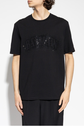Balmain T-Shirt mit glänzenden Applikationen