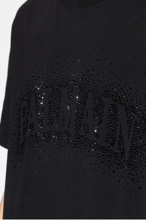 Balmain T-Shirt mit glänzenden Applikationen