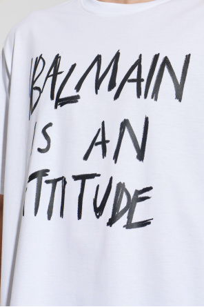 Balmain Camiseta con logotipo impreso