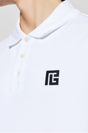 Balmain Polo con logo bordado