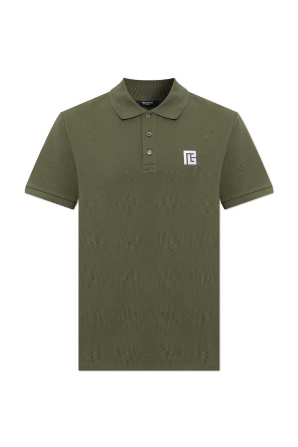 Polo with embroidered logo od Balmain