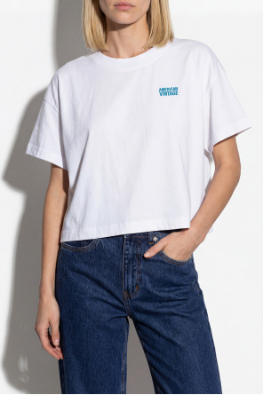 American Vintage T-shirt com logótipo estampado