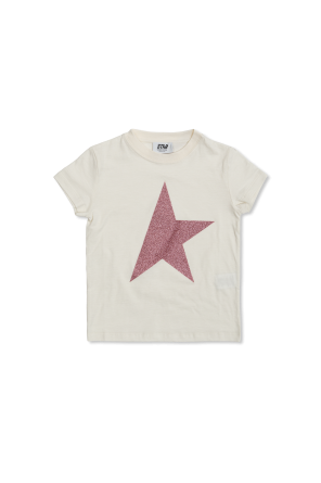 Camiseta con logo de purpurina