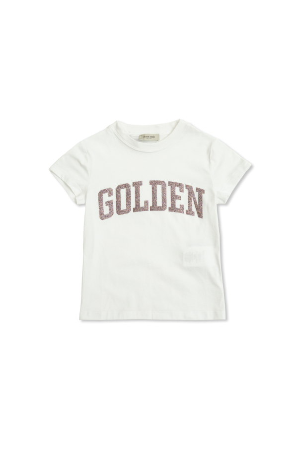 T-shirt with logo finished with shimmering glitter, zdjęcie 1 T-shirt with logo finished with shimmering glitter od Golden Goose Kids