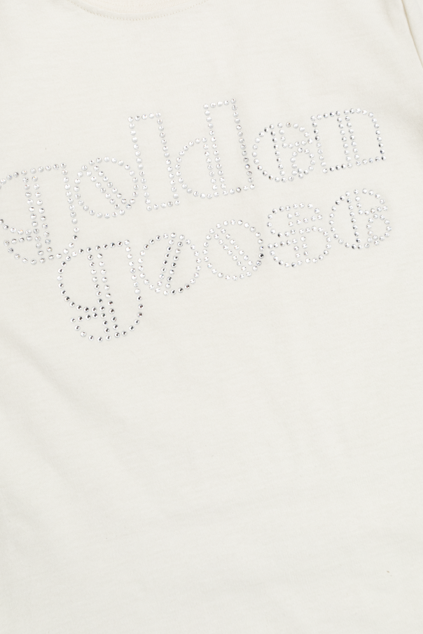 Golden Goose Kids T-shirt with a shimmering logo