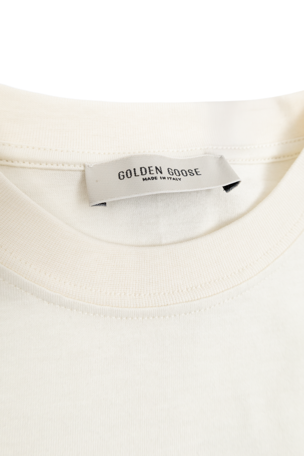 Golden Goose Kids T-shirt with a shimmering logo