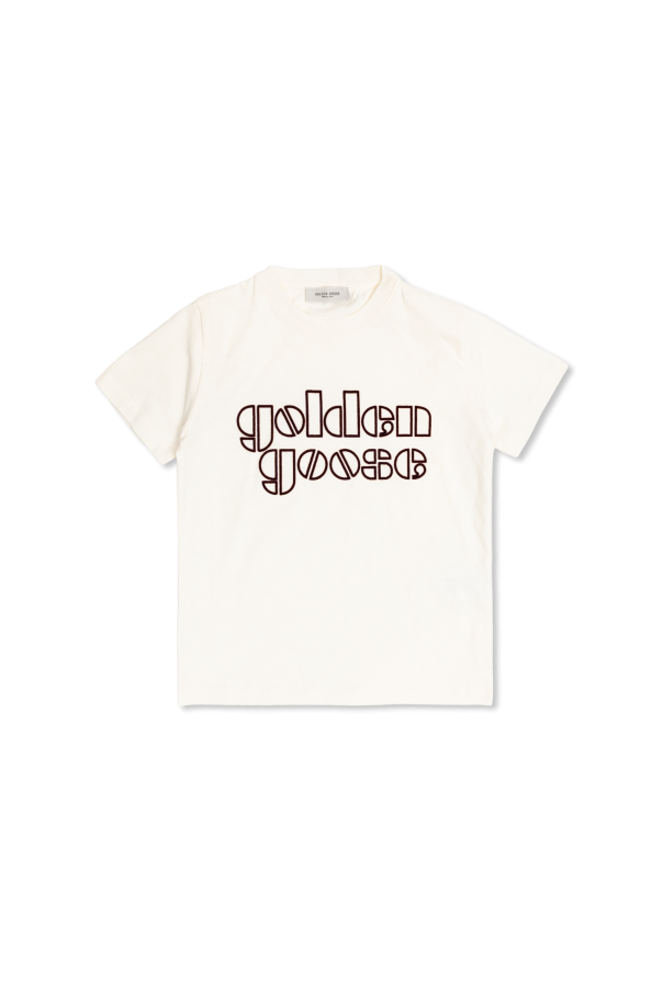 T-shirt with embroidered logo od Golden Goose Kids