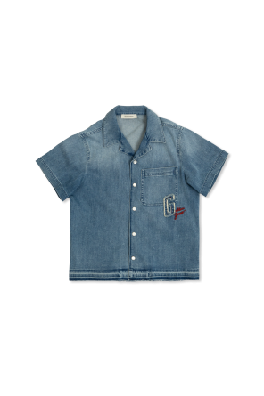 Denim shirt with vintage effect