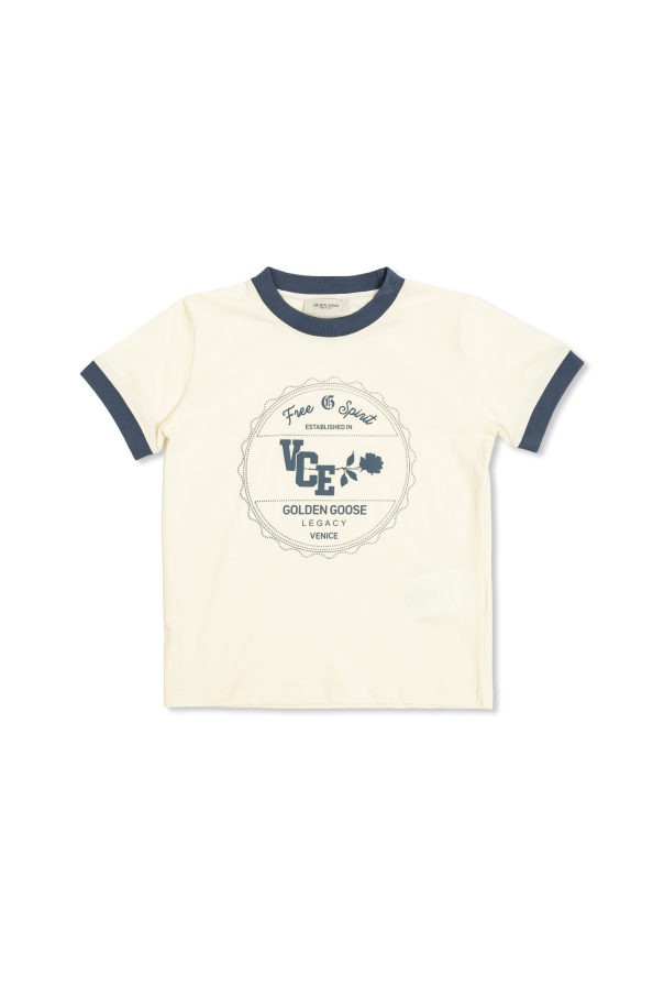 T-shirt with logo od Golden Goose Kids