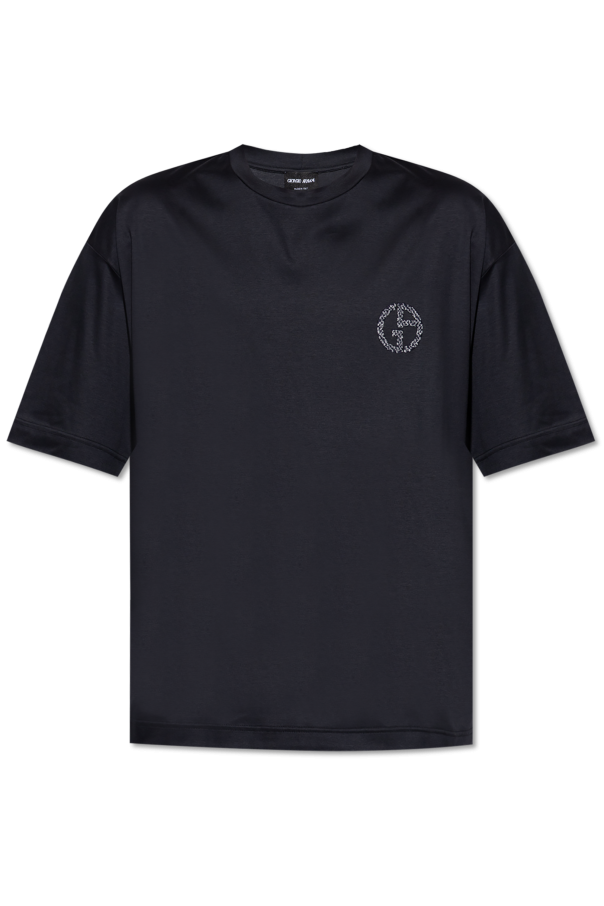 T-shirt with embroidered logo, zdjęcie 1 T-shirt with embroidered logo od Giorgio Armani
