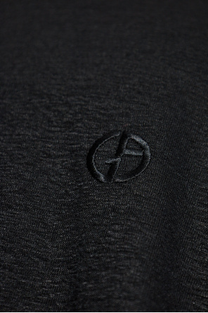 Giorgio Armani Linen t-shirt with embroidered logo