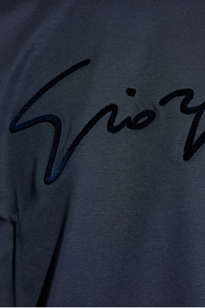 Giorgio Armani T-Shirt mit Logo und samtigem Finish