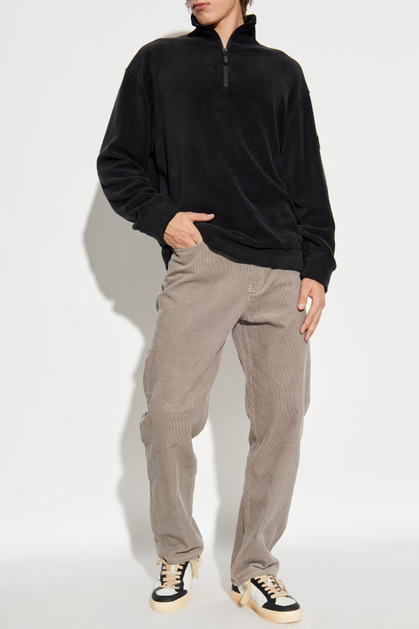 Giorgio Armani Fleece sweatshirt with stand-up collar