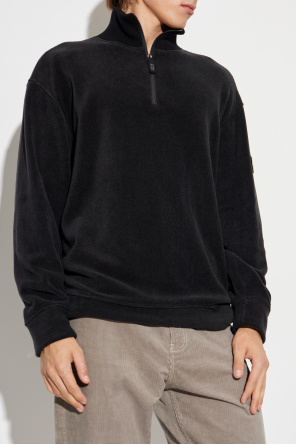 Giorgio Armani Fleece sweatshirt with stand-up collar
