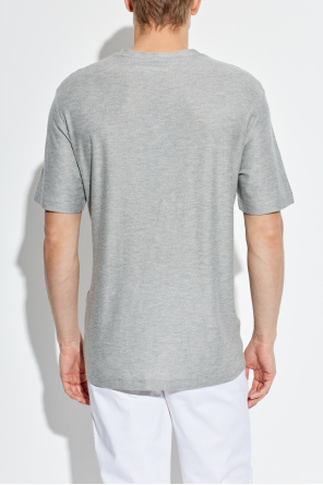Giorgio Armani Camiseta con logo con acabado aterciopelado