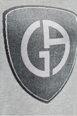 Giorgio Armani Camiseta con logo con acabado aterciopelado