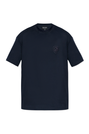 T-shirt with embroidered logo