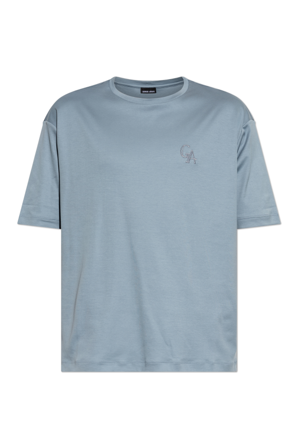 T-shirt with embroidered logo od Giorgio Armani