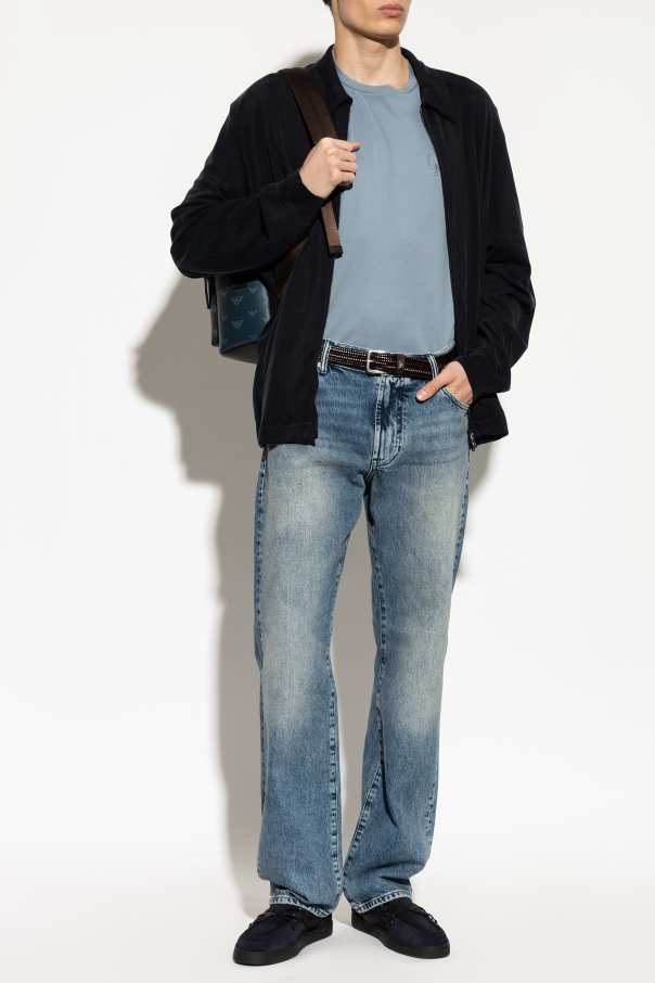Giorgio Armani T-shirt com logótipo bordado