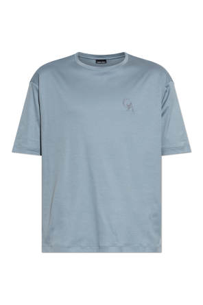 Camiseta con logo bordado