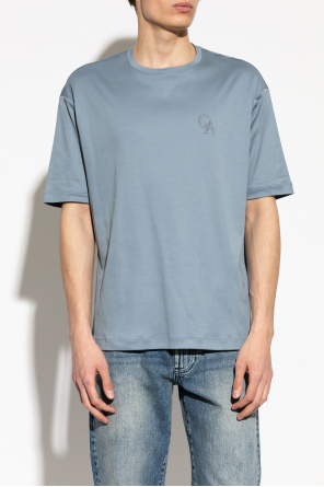 Giorgio Armani T-shirt com logótipo bordado