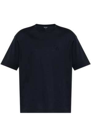 Camiseta con logo bordado