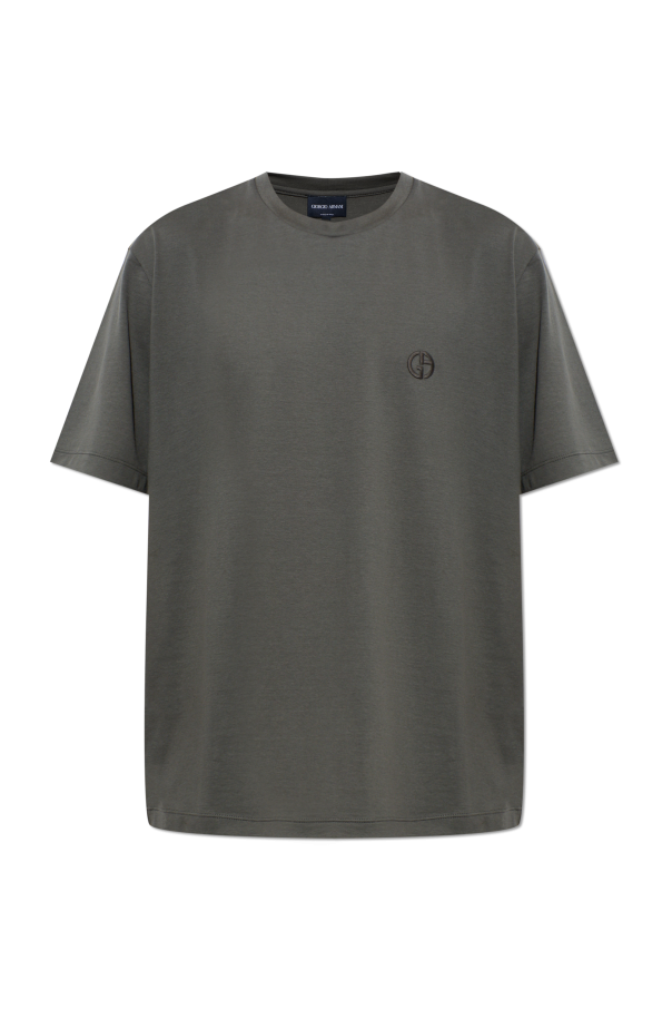T-shirt with embroidered logo od Giorgio Armani
