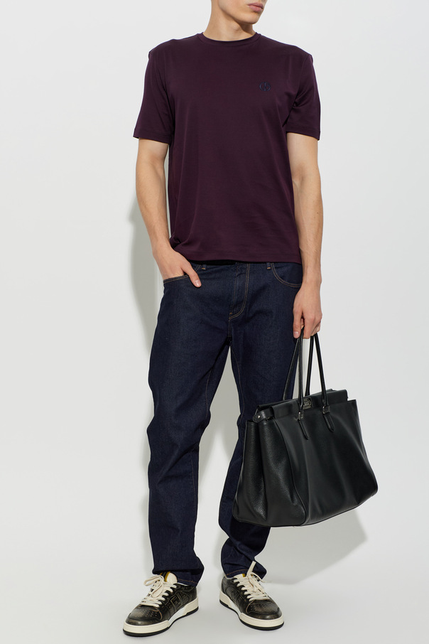 Giorgio Armani T-shirt de algodão com logótipo