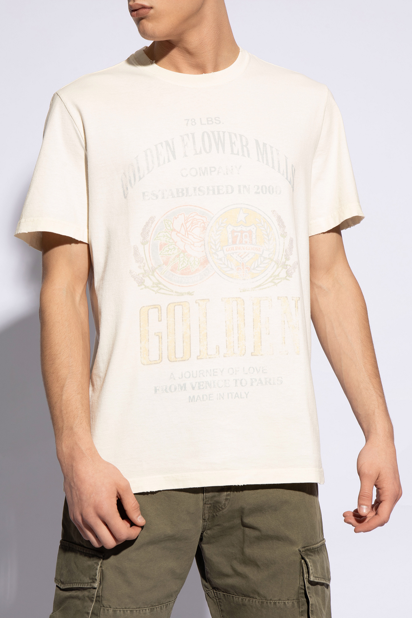 Golden Goose T-shirt with vintage effect