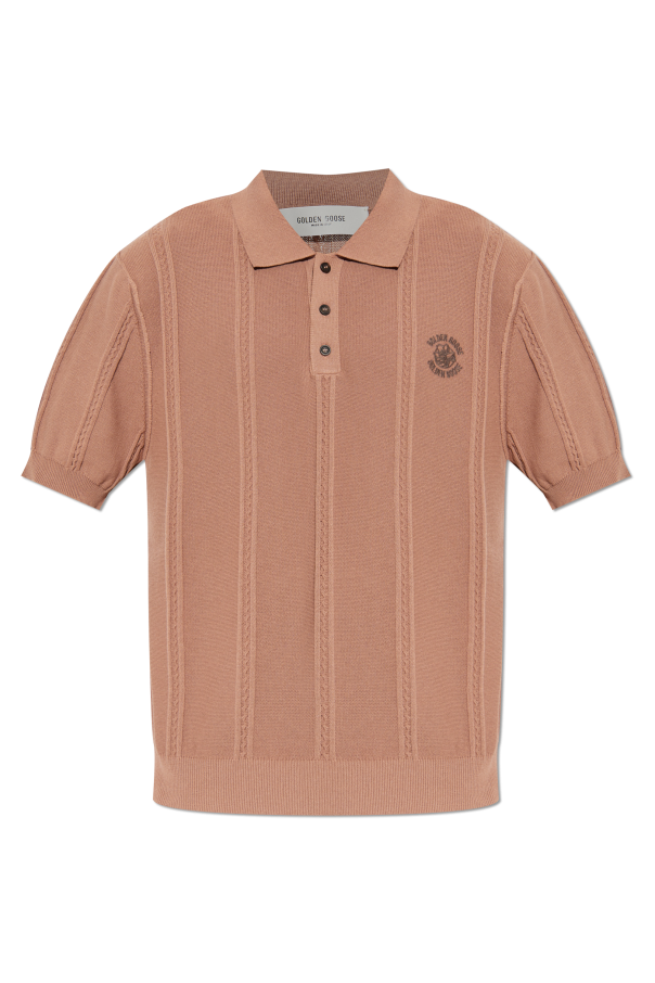 Polo with logo od Golden Goose