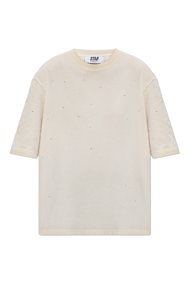 T-shirt with shimmering appliqués od Golden Goose