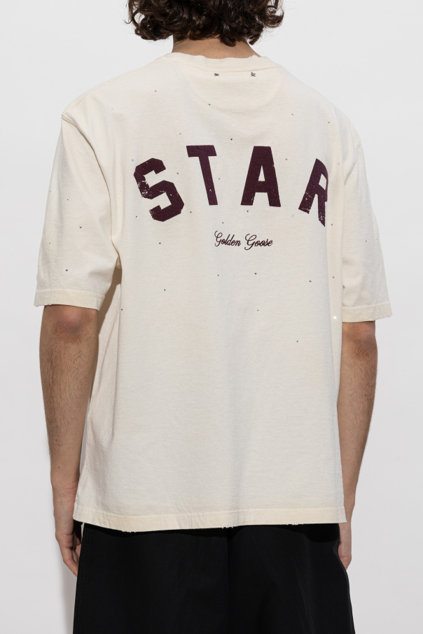 Golden Goose T-shirt z połyskującymi aplikacjami