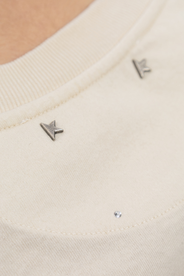 Golden Goose T-shirt z połyskującymi aplikacjami