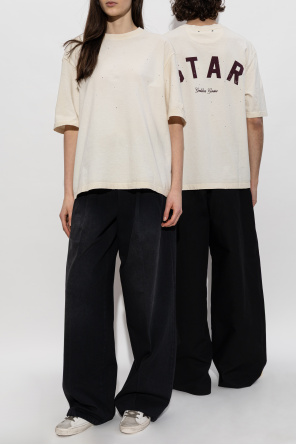 T-shirt with shimmering appliqués od Golden Goose