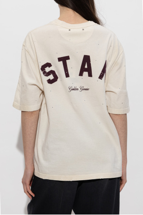 Golden Goose T-shirt z połyskującymi aplikacjami