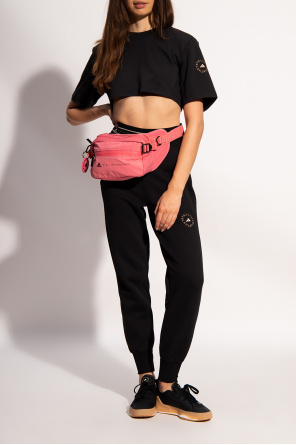 ADIDAS by Stella McCartney BLACK Cropped T-shirt with logo