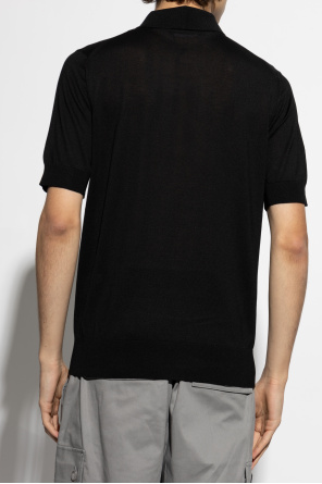 Dolce & Gabbana Silk polo with embroidered logo