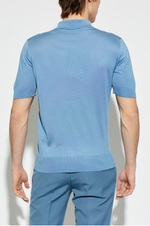 Dolce & Gabbana Jedwabne polo z wyszytym logo