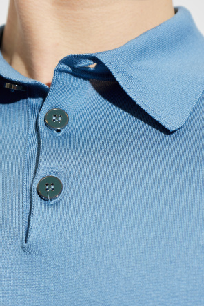Dolce & Gabbana Jedwabne polo z wyszytym logo