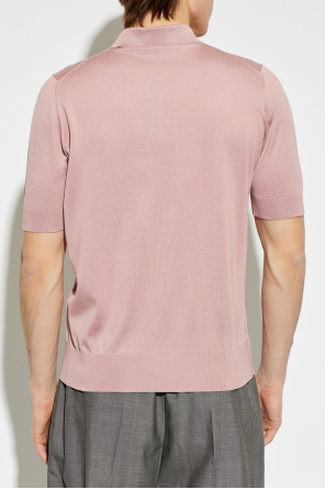 Dolce & Gabbana Silk polo shirt with embroidered logo