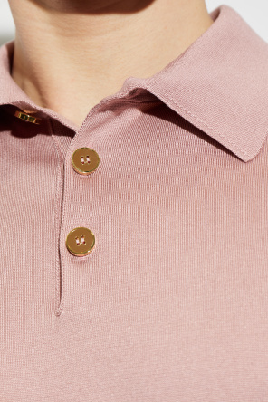 Dolce & Gabbana Silk polo shirt with embroidered logo