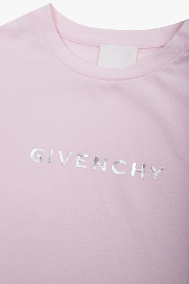 Givenchy Kids givenchy paris broken logo slim fit white t shirt