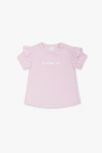 Givenchy Kids short sleeve ruffle trim logo T-shirt