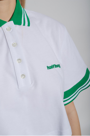 HALFBOY Cropped polo shirt with logo
