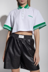 HALFBOY Cropped polo shirt with logo
