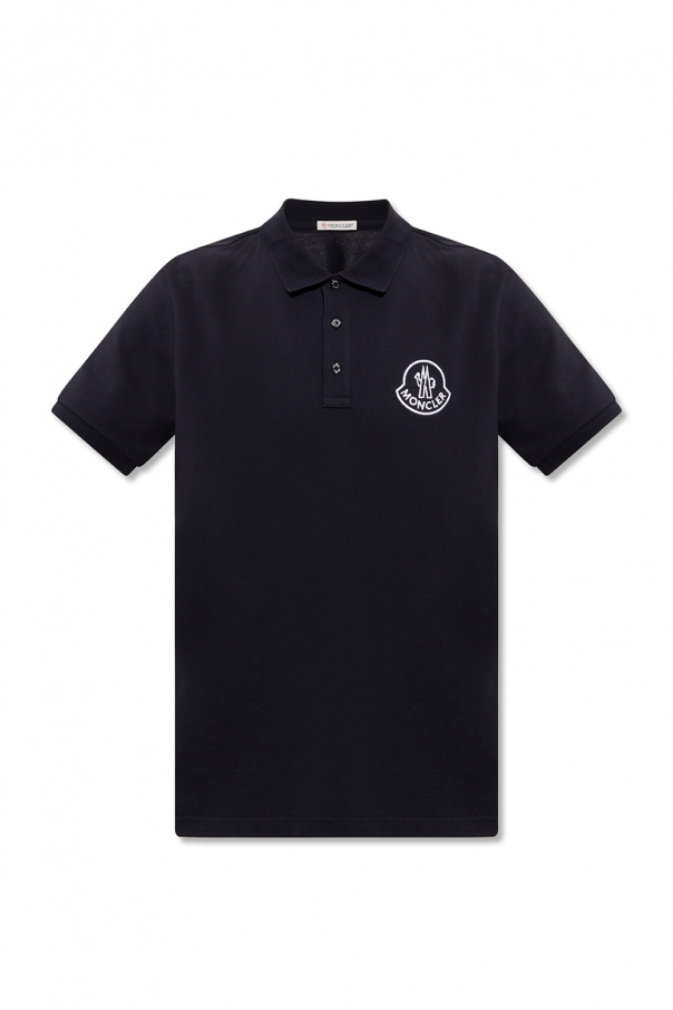 Moncler POLO EM PIQUÉ COM PESPONTO DE 3 CORES