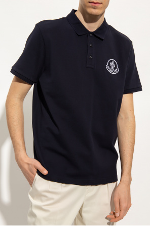 Moncler POLO EM PIQUÉ COM PESPONTO DE 3 CORES