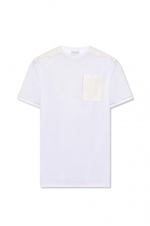 DIGITAL palm-embroidered short sleeves compridas shirt