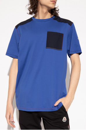 Moncler ASOS Dark Future Langärmliges T-Shirt mit Weiß Logo in Khaki