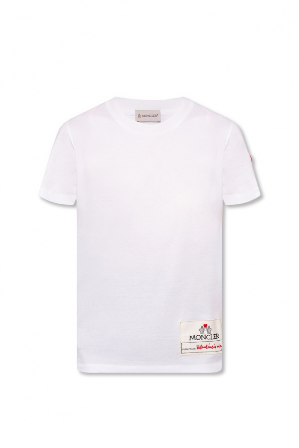 Moncler Polo Ralph Lauren player logo stripe t-shirt custom regular fit in green white